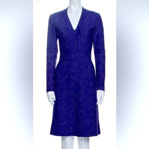 Blue sparkling wool-blend dress by Alaïa